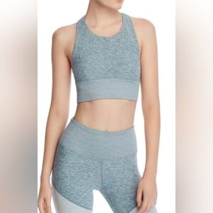 Alo Yoga Alosoft Serenity Sports Bra Seagrass Heather Size Small